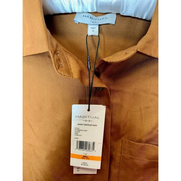 NWT Habitual Tobacco Shirt Jacket Shacket Dress Size Small $198 - Picture 6 of 9
